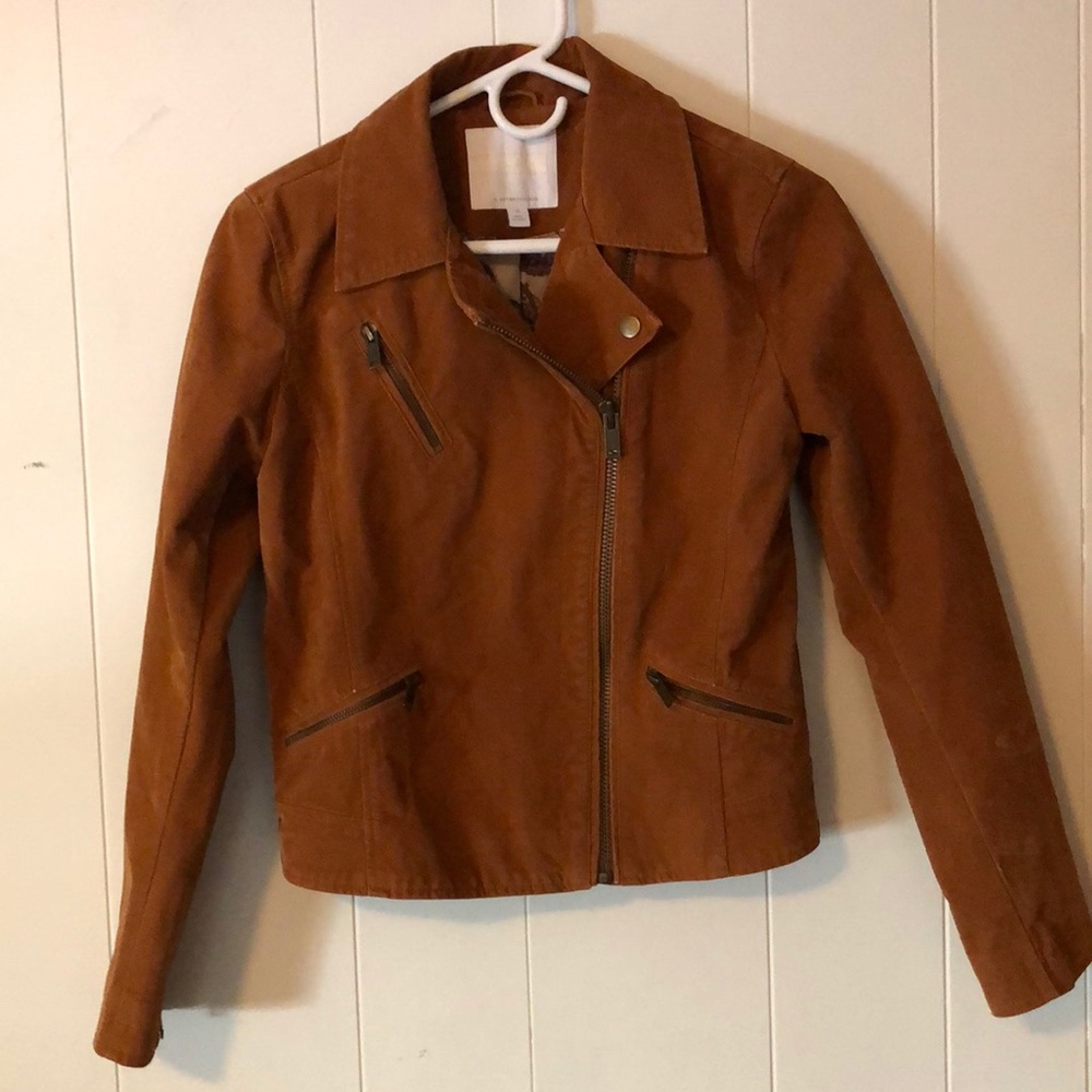 XS Sued Tan Anthropologie Jacket